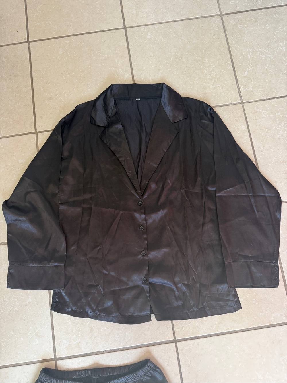 Women's Black Satin pajamas
